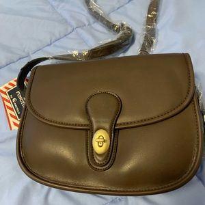 Dark brown hand bag with strap🌺